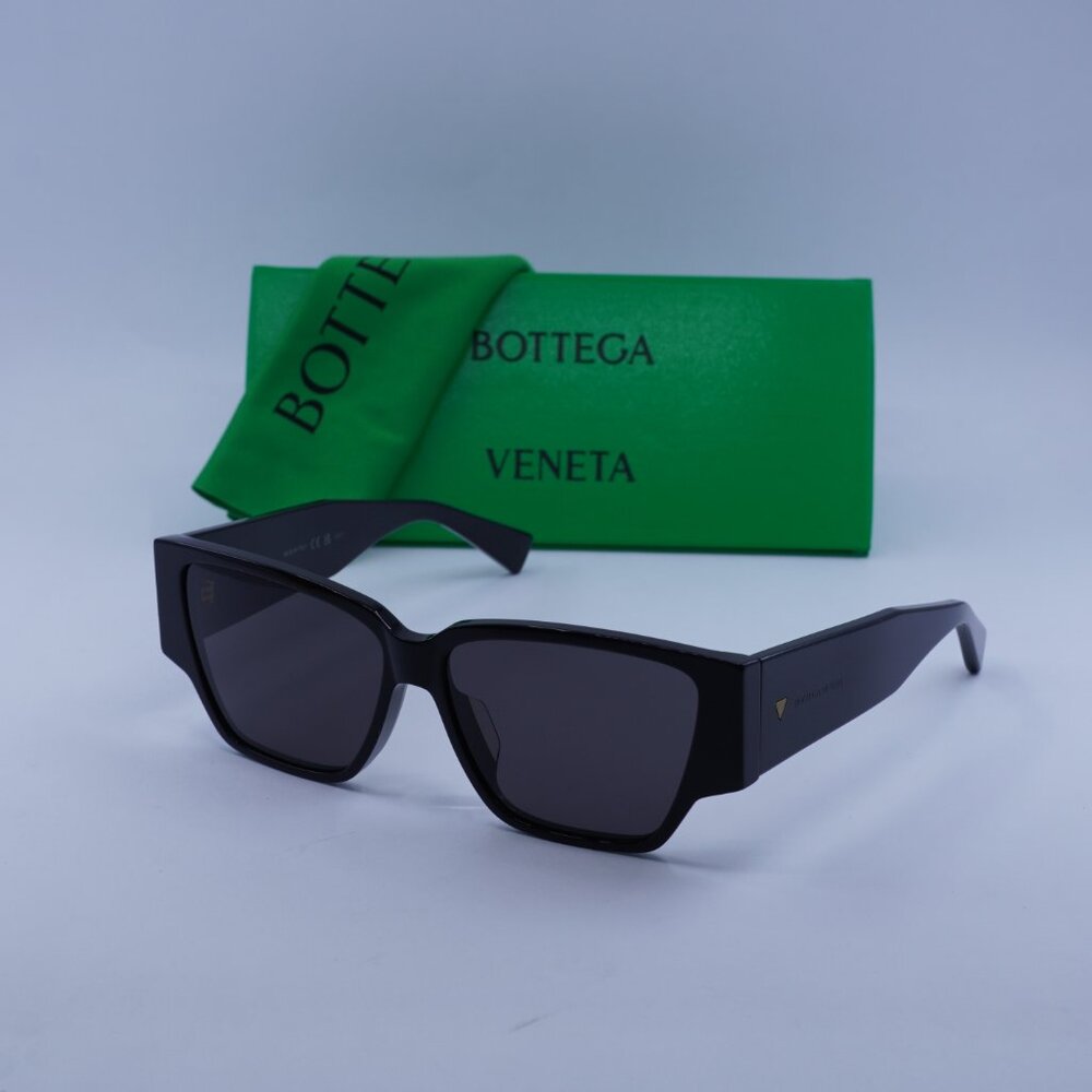 Bottega Veneta BV1285S 001 Square Sunglasses - Black/Grey - Picture 8 of 11